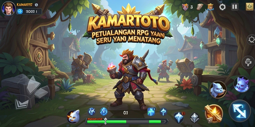 Screenshot gameplay KAMARTOTO saat petualangan RPG yang seru.