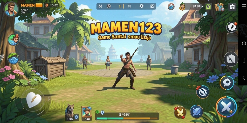 Tampilan gameplay santai yang menyenangkan di MAMEN123.