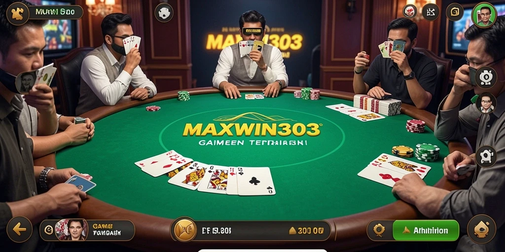 Tampilan menarik dari gameplay Poker di MAXWIN303.