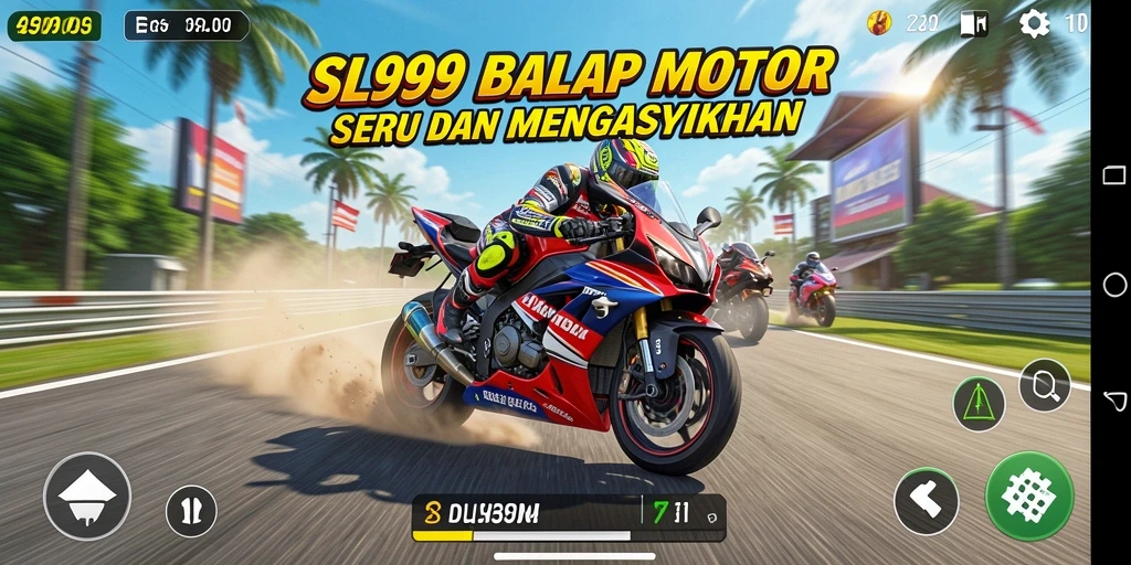 Tampilan gameplay SL999 yang penuh aksi dan kecepatan.