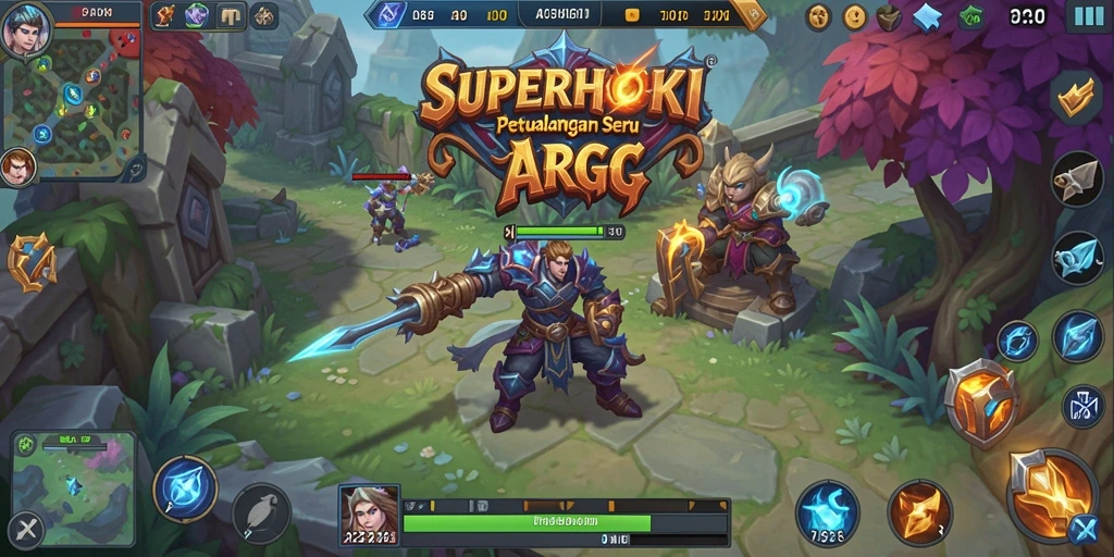 Tangkapan layar menunjukkan pertempuran epik dalam game ARPG.